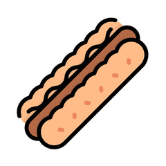 Delicious food in summer colored icon pack