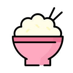 Delicious food in summer colored icon pack