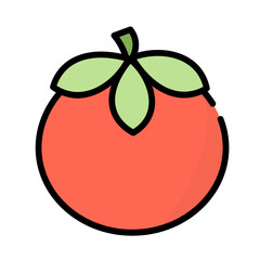 Delicious food in summer colored icon pack