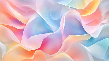 Abstract pastel-colored soft fabric waves creating soothing visual effect