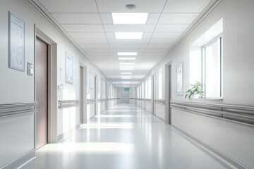 Out of focus image of empty train station hallway with bright orange walls. Architectural background concept.