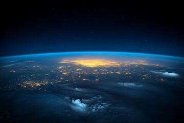 Fototapeta premium Night Lights of Earth from Space