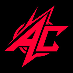 AC, CA, A, C abstract letters logo monogram