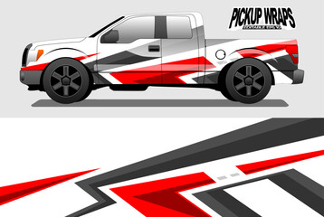Graphic pickup vinyl wrap sticker design
