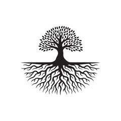 Tree icon isolated black on white background—vector Illustration. Tree icon black on white background. 