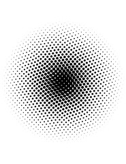 Abstract halftone wave dotted background. Halftone grunge pattern with square. Vector halftone modern pop art twisted texture for poster, cover, business card, postcard, art label layout, sticker.