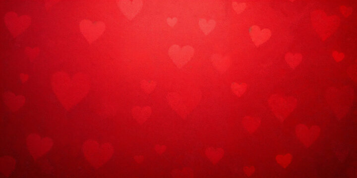 Elegant red textured background featuring delicate heart patterns, ideal for romantic and love-themed designs