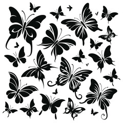 A Captivating Butterfly Silhouette Design