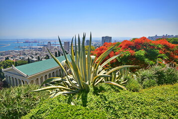 Haifa, Israel. The Bahai Gardens on Mount Carmel. The most visited tourist attraction in Israel.