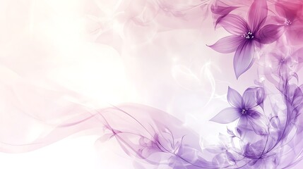 Obraz premium Delicate Purple Floral Design with Soft Waves