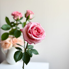 Fototapeta premium A Beautiful rose in studio