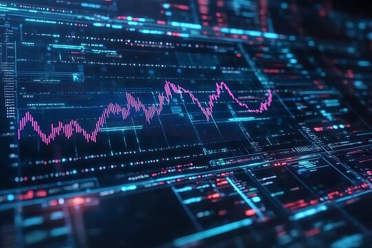 Futuristic Stock Market Trading Dashboard