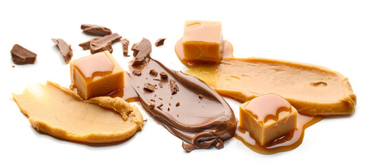 various caramel and chocolate products