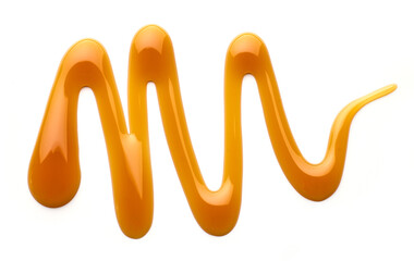 caramel sauce on white background