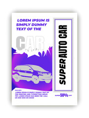 Car rental and Automotive social media banner or Instagram post template	