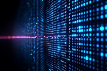 Obraz premium Abstract Futuristic Digital Data Background with Glowing Dots