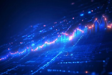 Abstract Digital Chart Showing Upward Trend