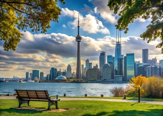 skyline from the river