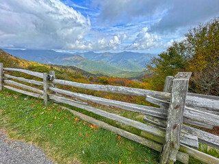 Autumn vistas overlook, on the Blue Ridge Pkwy. North Carolina, just north of Mt Mitchel Park.