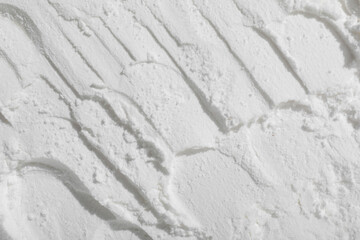 Texture of baking soda as background, closeup