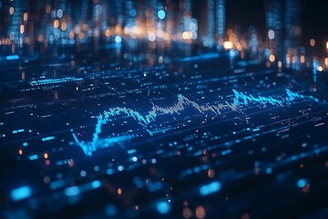 Futuristic Stock Market Data Dashboard Software