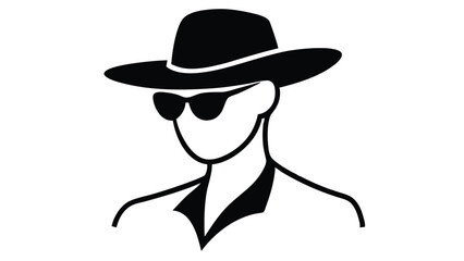 Man with Glasses and Hat