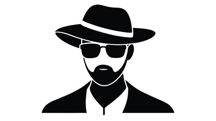 Man with Glasses and Hat