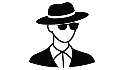 Man with Glasses and Hat