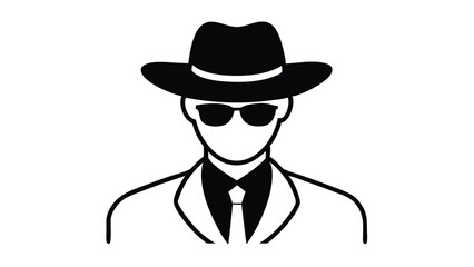 Man with Glasses and Hat