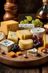 Fototapeta premium cheese and olives