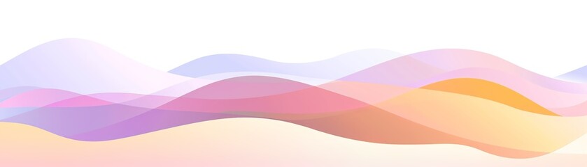 Smooth Gradient Waves with Pastel Tones and Flowing Curves