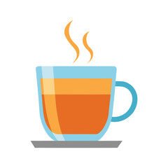 Glass Cup of Hot Tea Vector Illustration ? Cartoon, Clipart, and Line Art Design.eps