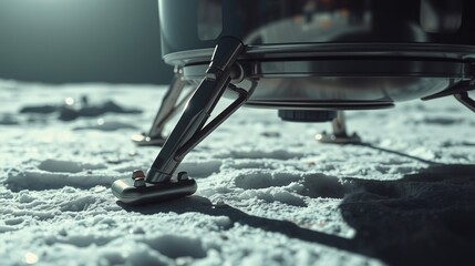 Close-Up of Lunar Module Landing Gear on the Moon's Surface