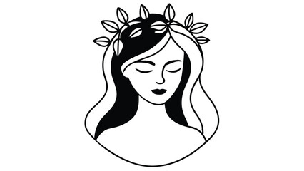 Portrait of a Woman with Flower Crown