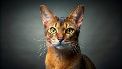 Obraz premium Abyssinian cat with golden eyes