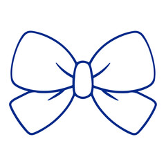 A simple blue bow tie