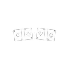 Classic Playing Card Icon for Game Design