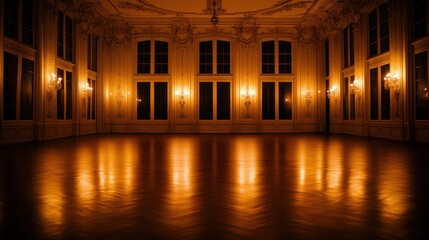 Fototapeta premium Golden Ballroom: A Night of Elegance and Grandeur