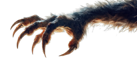 Detailed Close-Up of a Beastly Hand with Sharp Claws