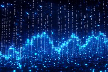 Fototapeta premium Modern Glowing Data Graph Background