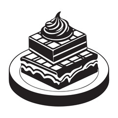 Chocolate day vector silhouette illustration 