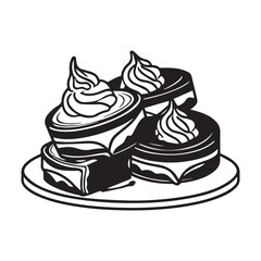 Chocolate day vector silhouette illustration 