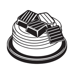 Chocolate day vector silhouette illustration 