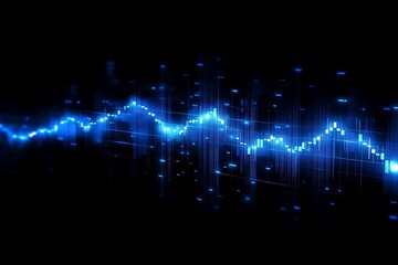 Fototapeta premium Financial Market Pulse Trend Analysis Graphic