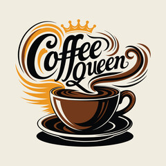 calligraphy of Coffee Queen