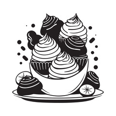 Chocolate day vector silhouette illustration 