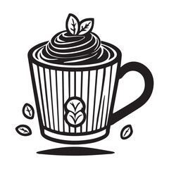 Chocolate day vector silhouette illustration 