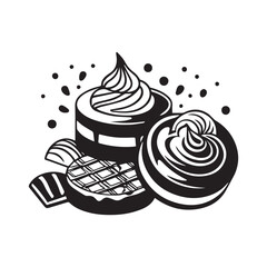 Chocolate day vector silhouette illustration 