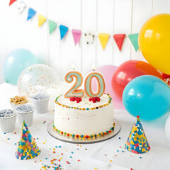 birthday cake with candles