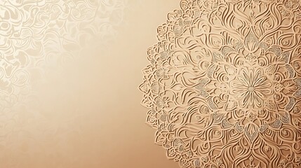 Elegant Beige Mandala Design Background